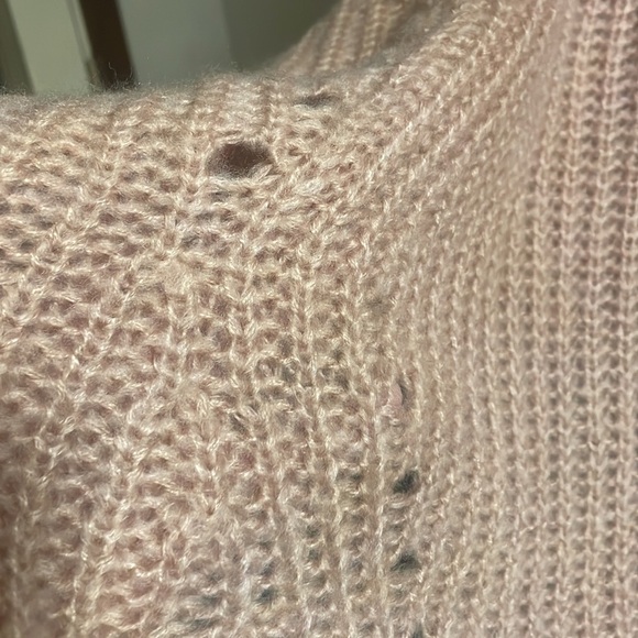 STEVE MADDEN women’s blush pink turtleneck sweater poncho open arms OSFit most - Picture 7 of 13